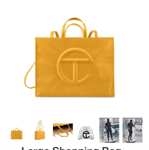 Telfar Large Mustard Shopping Bag - Picture 3 of 4
